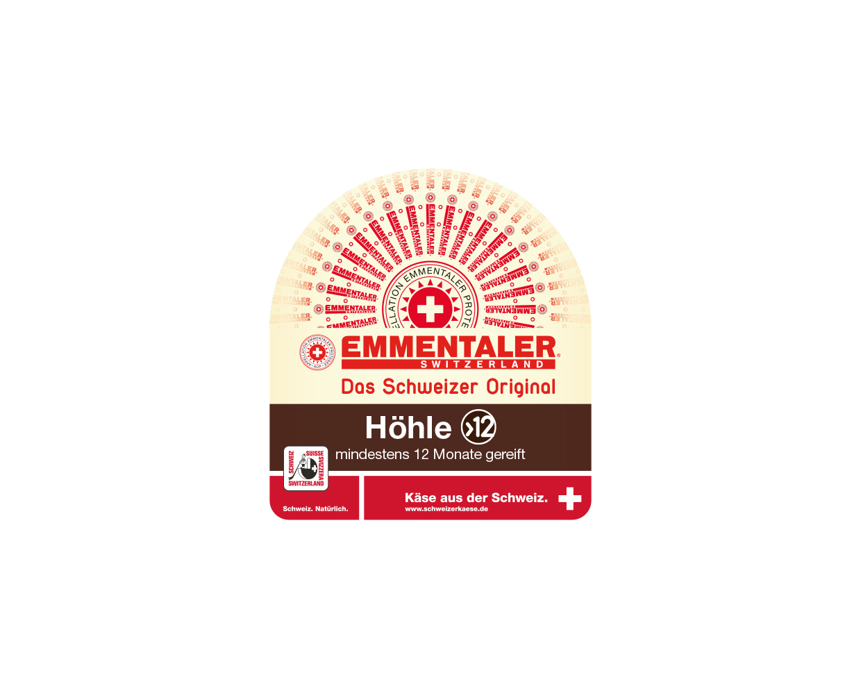 Etikette Emmentaler AOP Höhlengereift