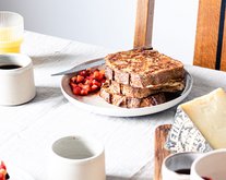 Sweet & Savoury French Toast with L'Etivaz AOP & Strawberry Basil Salsa